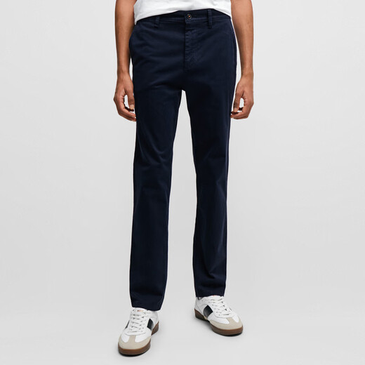 BOSS Men's Stretch Satin Material Tapered Pants 404-Dark Blue XL (3532)