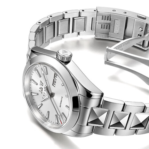 I/W CARNIVAL HWGUOJI Swiss brand watch top ten brands men's watch fully automatic mechanical watch imported movement business waterproof watch Tungsten steel silver-white-829 [upgraded imported movement]
