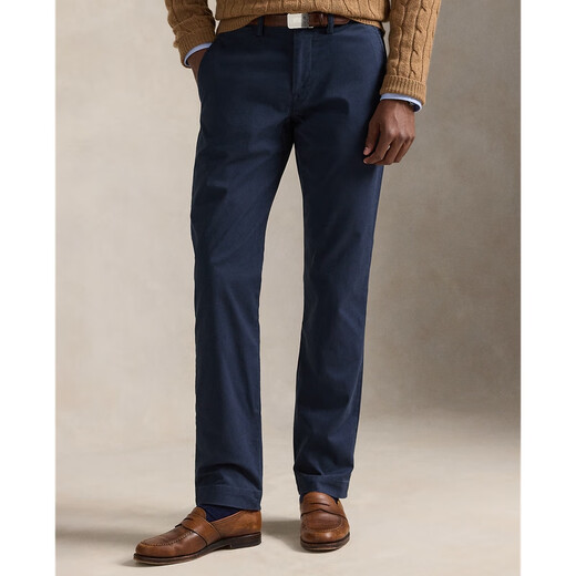 Polo Ralph Lauren Men's Clothing Classic Stretch Straight-Piece Chino Pants RL12171 410-Naval Blue 34 (34/32)