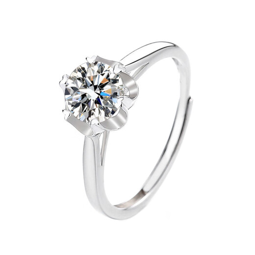 EothPT950 platinum flower moissanite diamond ring for women in platinum, begging for marriage, Valentine's Day birthday gift for girlfriend PT950 platinum flower ring + certificate