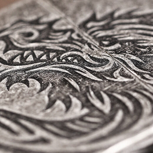 Zippo Edge легче подлинный древний серебряный серебряный резьба, драконы ходят старого керосинопродавшего мужского зодиака -подарочного подарочного дракона, ходит старый керосин [новая машина без масла] dy9902sk