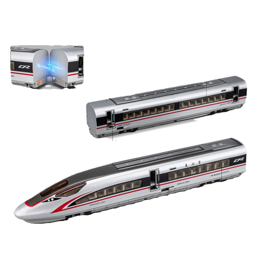 Fuxing Train à grande vitesse EMU modèle piste télécommande train à grande vitesse jouet train voiture de chemin de fer pour enfants jouet voiture garçon version télécommandée Golden Phoenix quatre sections