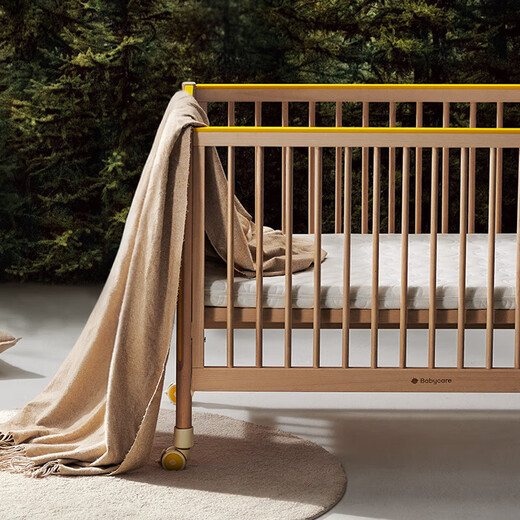 babycare Monko Pro crib + baby mattress 4D air fiber double-sided mattress + bedding 7-piece set