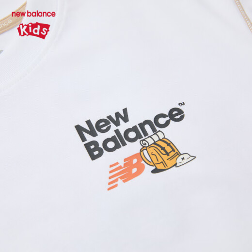Neues Gleichgewicht NB Kinderkleidung für Männer und Frauen Kinder 25 Jahre Frühling Mode Sport kurzärmelig T-Shirt Nd7ef12083 White 160