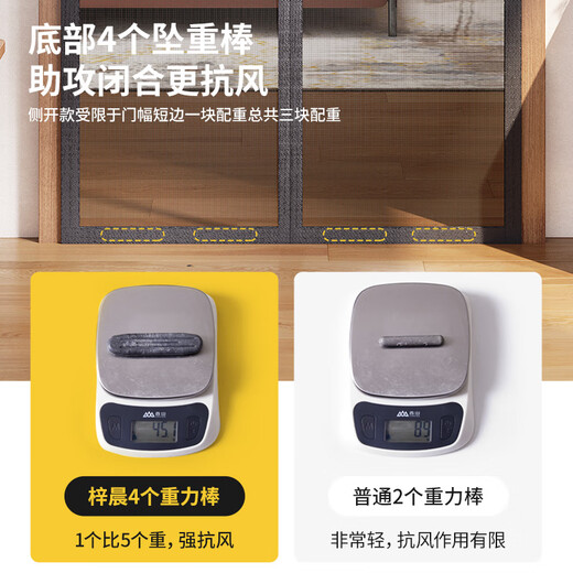 
Zichen mosquito-proof door curtain 2025 new summer entrance door self-adhesive household magnetic screen door sand window magnetic suction strong full magnetic strip [side opening] glass fiber mesh black [three-side widening] 90cm*200cm [no wear-free full magnetic strip]