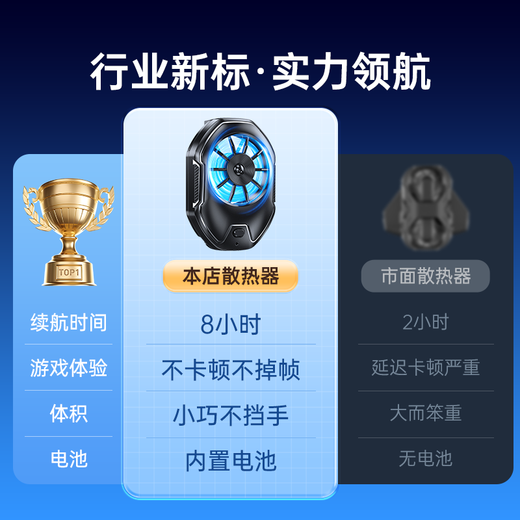 Zhiguozhe [No need for plug-in | eight-hour battery life] Mobile phone radiator wireless back clip type built-in battery charging live fan cooling game cooling applicable to Apple, Huawei, Asus
