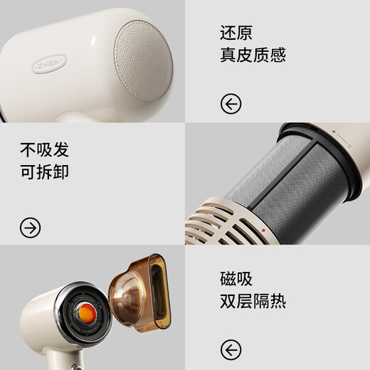 Straight-forward high-speed hair dryer for home high-wind negative ion hair care low-noise quick-drying hair dryer selection gift box birthday gift for girlfriend national subsidy S1 white low-end version