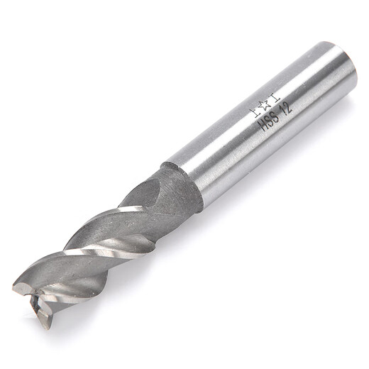 Shanggong Pack of 10 Coarse Tooth Straight Shank End Mills 3 Flutes 8mm HSS High Speed Steel Milling Tools