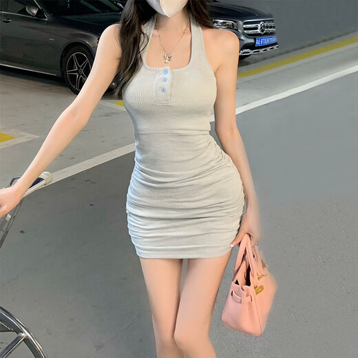 Yi Jingxuan (Yijingxuan) Nachtclub Heiße Mädchenkleideranzug Frauen neuer purer sexy Hip-Pack Kurzrock mit langerleiedigem Sonnenschutzhemd, damit es schlank ist, zwei Keiles mit weißem Sonnencreme + schwarzer Rock [Set] L 105-115jin [Jin gleich 0,5 kg]