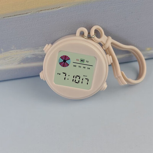 Clock wall watch mini wall watch portable student electronic watch work study exam clock timetable silent luminous watch Jingdong Express oval model