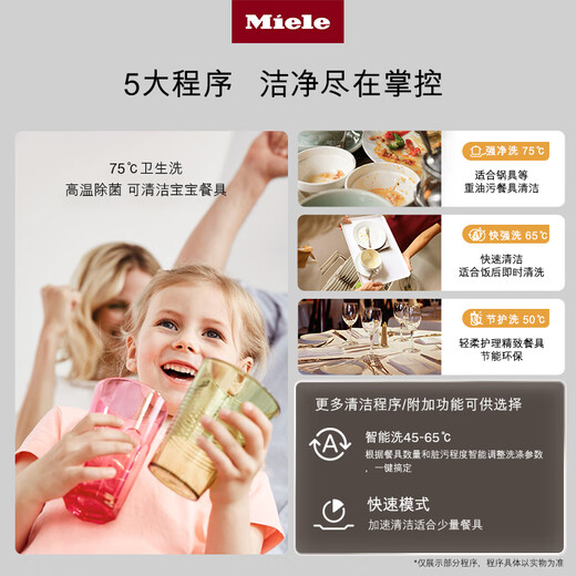 Miele fully built-in dishwasher for home use fully automatic European imported door opening drying kitchen 16 sets large capacity G 5260 C SCVi national subsidy