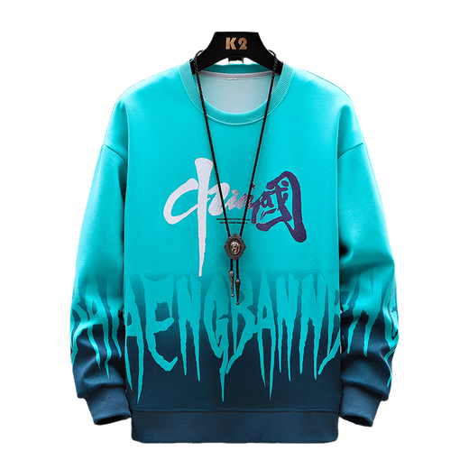 Lanpinge Frühlings- und Herbststil Junior High School und High School College-Schüler Chinesischer Stil Sweatshirt Sport und Freizeitanzug Jungen und Teenager trendige Kleidung grau ein Stück Sweatshirt 683 m (Empfohlene Höhe 150-160 cm)