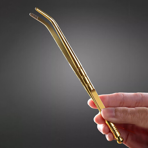 Fat Donglai's same style tea cup clip, tea clip, copper Kung Fu tea set accessories, brass tea making stainless steel non-slip tea cup clip, pure copper tea clip