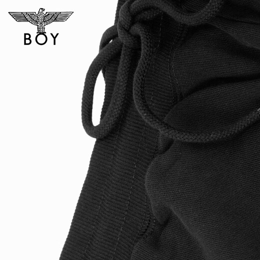 BOY LONDON渠勿上秋冬男女同款鹰标简约纯色针织束脚长裤N15602 黑色 M
