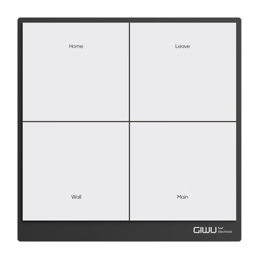 Das Haus Feitian One, Two, Three, Four Eight Intelligent Switch-Mijia Mesh-PC/Glas/Metall Feitian vier-Bit [PC-Flagless White] Mijia Version