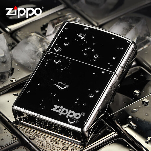 Zippo plus léger de la série Logo de glace Black 150 Zippo Original American Classic Model pour hommes Gift Classic Logo -DY9902DK