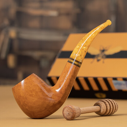 沙芬（SAVINELLI）进口手工烟斗石楠木670弯型大斗 意大利高档男士实木过滤烟斗烟具 【677斗型 撞球斗 握持感舒适】