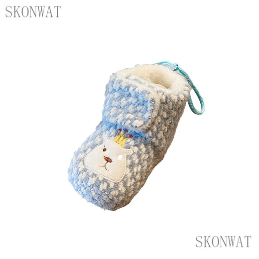 Skonwat Baby Chaussures Coton Chaussures en automne et hiver Sole Sole Sole 0-1 ans Garçons et filles pour tout-petit 8-10 mois Nouveau-né les chaussures de coton en laine chaude épaissie