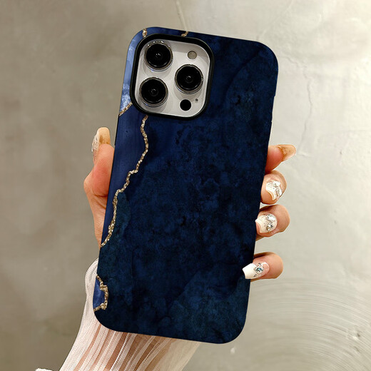 彩媛樱适用苹果16/15ProMax手机壳iPhone14/13/12小众11菲林壳拼色大理石质感硬壳防摔8plus全包潮保护套 菲林壳绿色树木大理石9195 iPhone13Pro