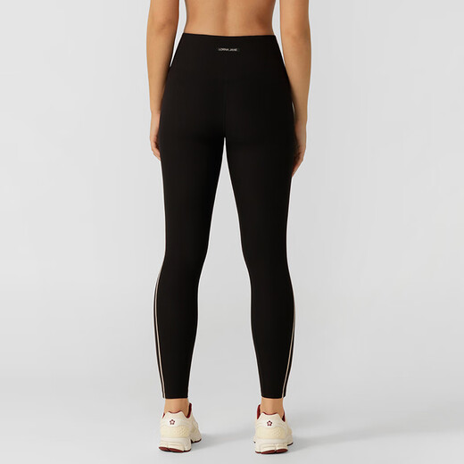 LORNA JANE Australian design high waist hip lift contrast color yoga Pilates fitness nine-point pants yoga wear LUXE women's LJ yoga pants classic black S