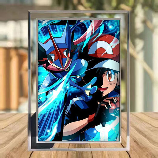 
Koga Nakaba Pokémon Anime Peripheral Crystal Photo Frame Anime Desktop Ornaments Couple Best Friends Gift Customization SSELA1396 Five Inch-Small Not Good