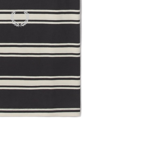 Fred Perry Herren Casual T-Shirt 2025 Sommer neu gestreifte Bildschirme Weizenohr Kurzarm Trend M9851 CCX/Dunkelgrau L.