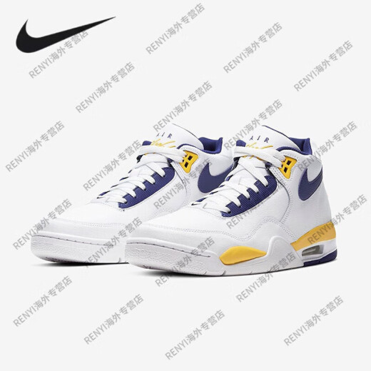 Nike (Nike) Flight Legacy AJ4 Brüder Lakers Retro-Basketballschuhe FD9928-101 AJ4 BROTHES MODEL 40