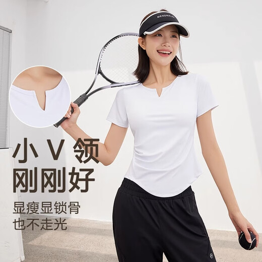 NEVER ME瑜伽服女运动套装夏季短袖带胸垫速干女士健身跑步普拉提训练服