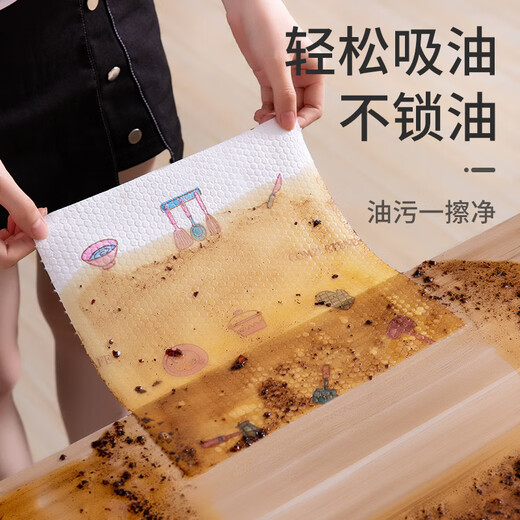 JCZS Japanese lazy rags wet and dry disposable dishcloths housekeeping cleaning supplies kitchen paper special paper towels printed 10 rolls 700 pieces regular washable