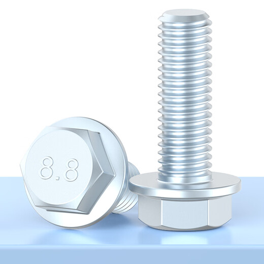 XMSJM5M1288 grade flange screws flange bolts high strength external hexagonal padded flange face screws M1020 pcs screw length 65mm half thread