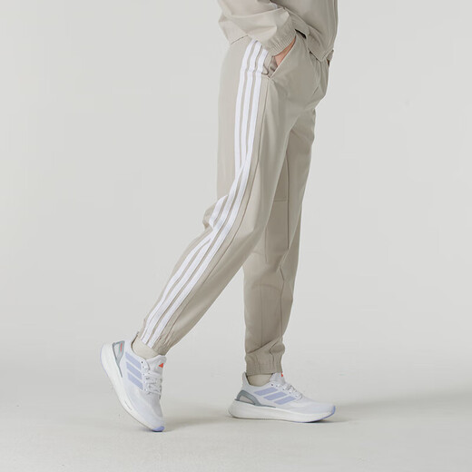 阿迪达斯 （adidas）女子奇迹矾土棕运动套装 跑步健身训练服舒适透气时尚休闲衣裤 JE1237纯棉T恤+长裤/两件套 M