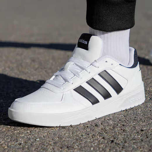 Chaussures officielles des navires officiels Adidas, nouvelles chaussures de sport d'été, chaussures d'entraînement résistantes à l'usure, chaussures de planche à roulettes, chaussures décontractées respirantes, hommes 9195-cuir blancs à trois rayures 39