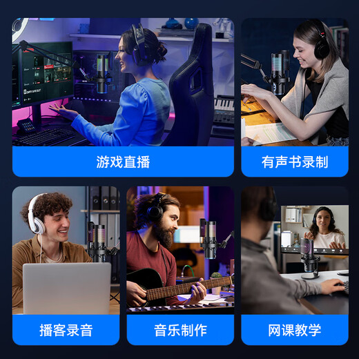 BOYA Boya Microphone K5 computer USB desktop microphone wired and wireless dual-mode game live broadcast mobile phone karaoke dubbing class recording radio microphone cantilever version