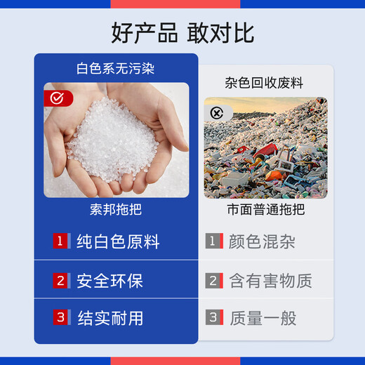 Sorbonne rotary mop 34cm 2-head household one-mop, hand-wash-free, dual-drive mopping mop, water-absorbent mop bucket set