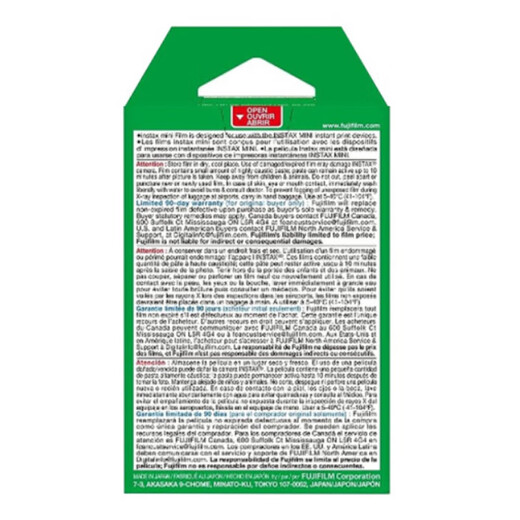 Fuji Instant Mini-Fotopapier (gilt für mini7+/9/11/12/40/90/99/LiPlay/EVO) 20 Blatt Fotopapier mit weißem Rand (kostenloses Zufallsgeschenk)