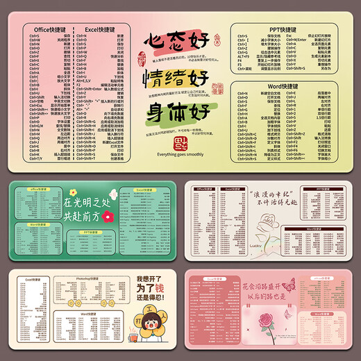 Tressor Cat Landscape Romantic Text Pad de mouse Pad, la colección de teclas de acceso directo simple de la oficina, el libro de teclado de la computadora 14108 el resorte es seguro 60 cm x 30 cm x 2 mm