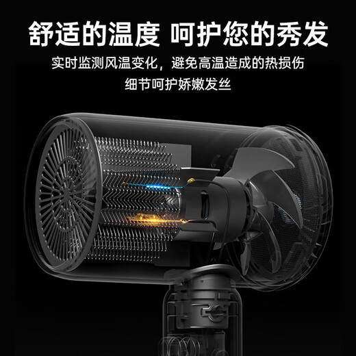 CONFU hair dryer, powerful, compact, quick-drying, negative ion hair care, portable dormitory home hair dryer 1600W KF-5158 purple negative ion