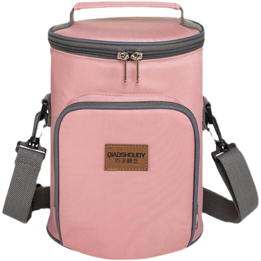 Miaopule Insulated Bag Hand-held Insulated Bag Insulated 8-Hour Rice Bag Aluminum Foil Thickened Round Lunch Bag Lunch Box Bag Gaoyan Dark Blue Large