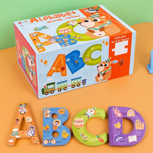Cindybaby Kinder großer Blocknummer-Buchstaben Puzzle 1-2-3 Wochen 4-jähriges Baby früh Bildung Aufklärung Fortgeschrittenes Puzzlespielzeugnummer + Buchstabe Puzzle Set Set