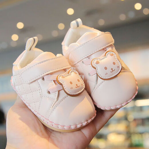 G. DUCKKIDS baby toddlers spring and autumn style soft sole newborn sewing shoes for boys' shoes cute Velcro girls' shoes C23 single shoes beige size 10.5cm 14