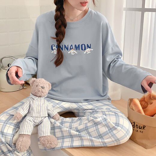 Rindu Girls Pyjamas Junior High School Girls 2025 Neue Frühlings- und Herbst-Langarm-Cartoon Sanrio Junior High School Girl Girl Big Children U-15601 M [70-90jin [Jin entspricht 0,5 kg]]