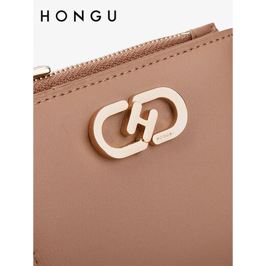 Honggu New Fashion Wallet Women's Short Mini Thin Card Holder Wallet All-in-One Multi-Card Slot Coin Purse Pitch Black