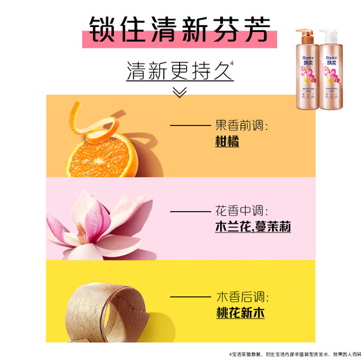 飘柔香氛洗发水男士女士甜美花漾530g香味持久留香洗发露洗头膏