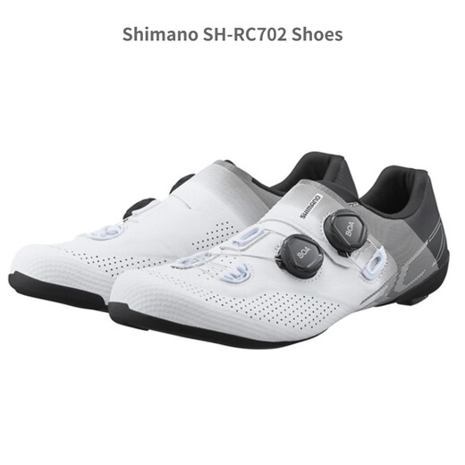 
Shimano SHIMANO Shimano RC7 RC702 double-knob carbon bottom men and women road bike self-locking riding shoes lock shoes new RC703 white wide version 43