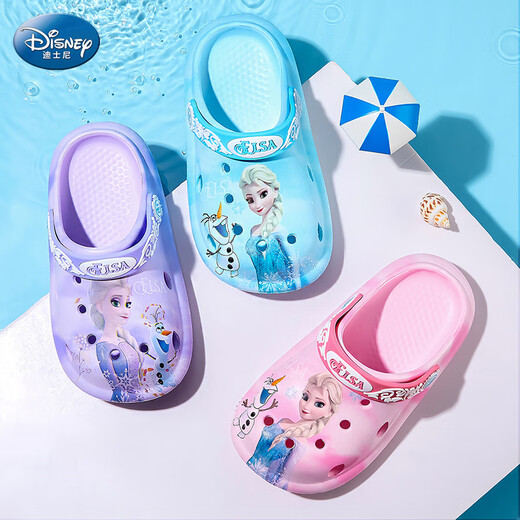 Disney Girls 'Cave Shoes Summer 2025 Nuevas sandalias de princesas de Elsa Niños para niños F2374f Pink 18