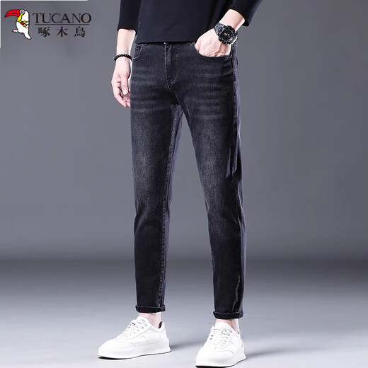 TUCANO;啄木鸟牛仔裤男夏季薄款修身直筒百搭弹力牛仔裤男百搭休闲牛仔裤男士 1048藏青色 29 （2尺2）建议100-110斤穿