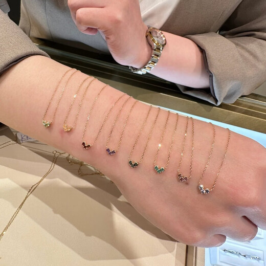 WSAY. Tanzanite Pendant Silver Light Luxury Double-Sided Love Birth Month Gemstone Japanese Birthday Month Fan Counter January Red Pomegranate Supermarket