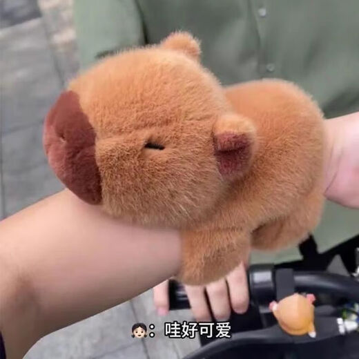 脘铼卡皮巴拉啪啪毛绒水豚玩偶手环公仔毛绒玩具儿童卡通手腕可爱 小乌龟背包一个【无水豚】