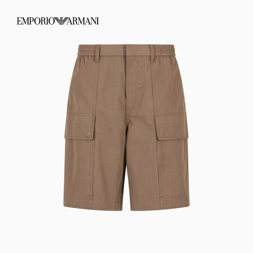 EMPORIO ARMANI/阿玛尼官方旗舰新款男士宽松工装百慕大短裤2025夏季 U6195-珠光巧克力色 46 (S)
