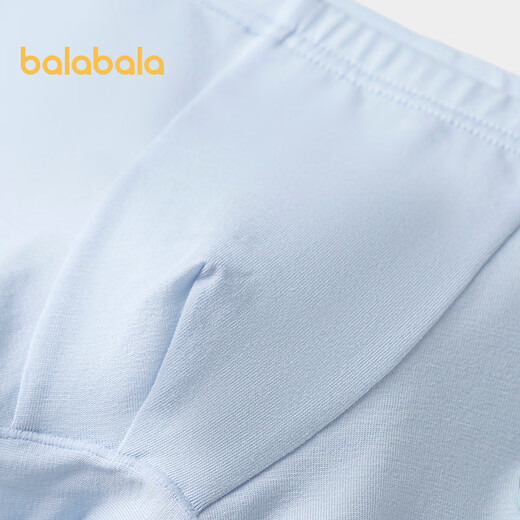 Balabala boys' underwear, cotton boxer soft, small, medium and large children's four-corner antibacterial crotch shorts, five pack, blue and gray tones 00382 175